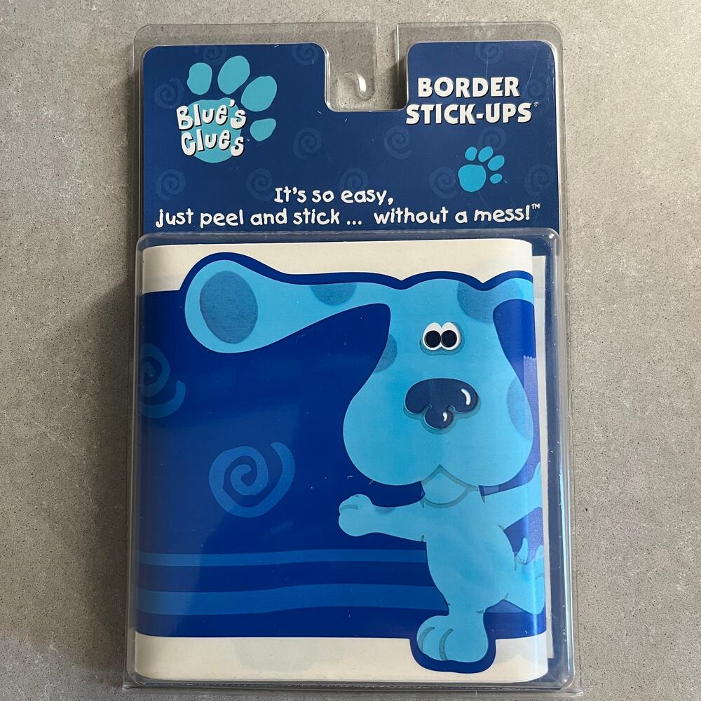1999 Vintage Blue's Clues Wallpaper Border Stick-Ups 5"x15" NEW